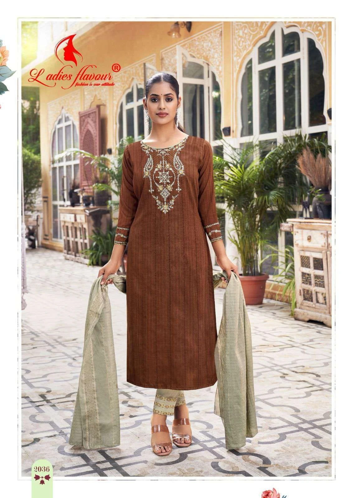 Ladies Flavour Parampara 2 Heavy Chinon Wholesale Readymade Salwar Suit Catalog — Wholesale Salwar Suits, MPA wholesale from Surat - Gallery Image 3